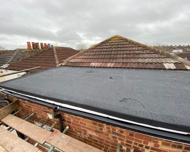 New felt flat roof installation on a residential property in Basingstoke