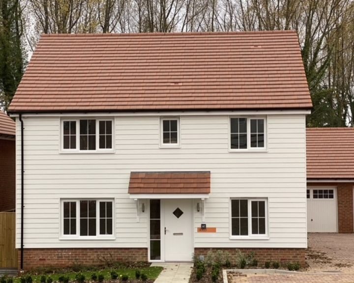 New pitched roof installation on a residential new build property in Basingstoke